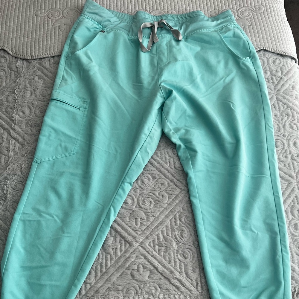 Figs fresh aqua Zamora pants